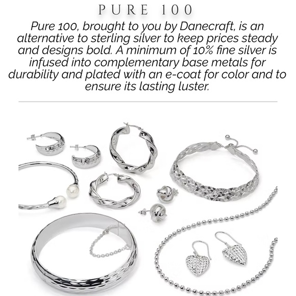 Danecraft Textured & Braided Silver Bracelet - Picture 4 of 7